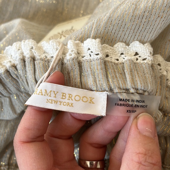 NWT $295 Ramy Brook Womens Kyro Mini Dress, Brown size XS off shoulder - Picture 5 of 14